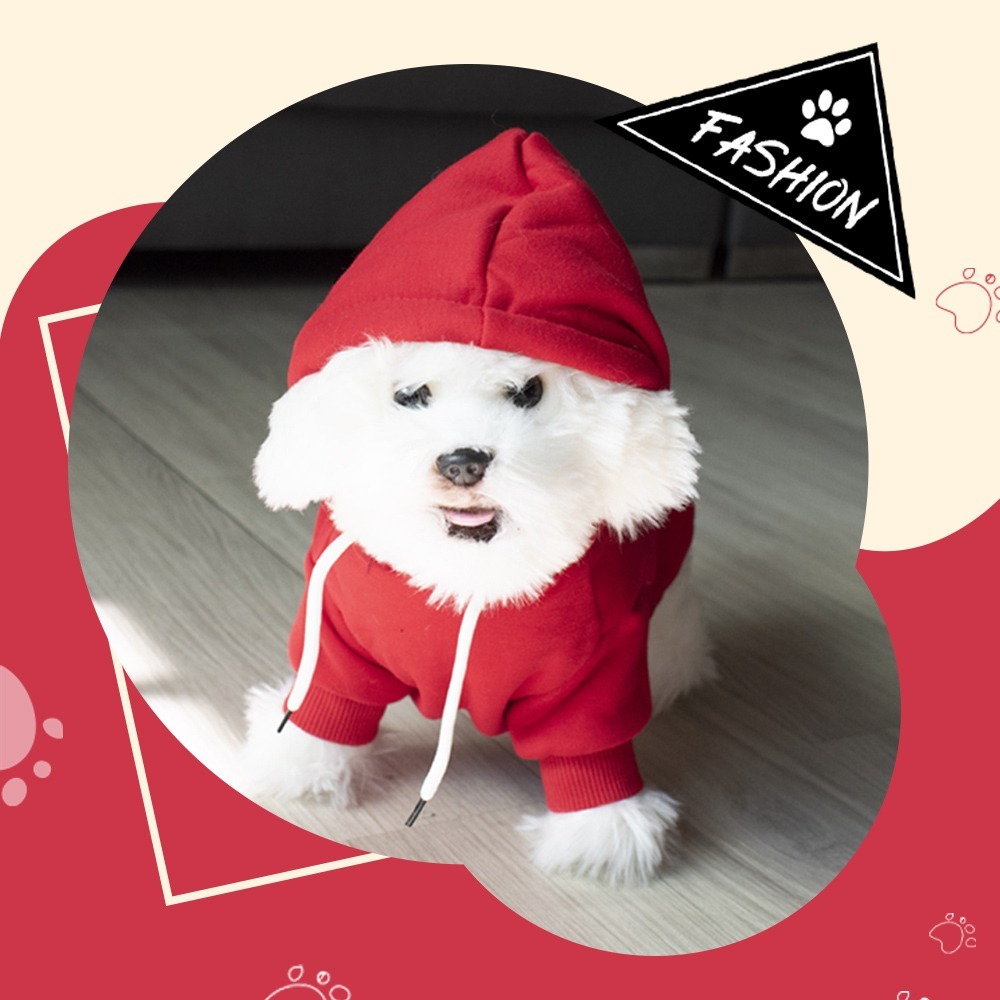 【QIDINA】寵物羊羔絨連帽加厚鋪棉保暖衣 寵物衣-J / 狗衣服 貓衣服 寵物保暖 寵物睡毯-細節圖6