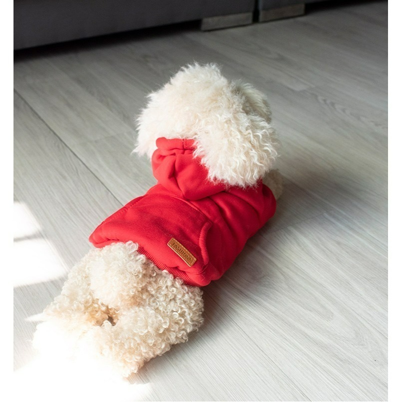 【QIDINA】寵物羊羔絨連帽加厚鋪棉保暖衣 寵物衣-J / 狗衣服 貓衣服 寵物保暖 寵物睡毯-細節圖7