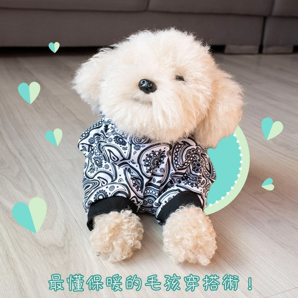 【QIDINA】中大狗帥氣連帽刷毛保暖寵物衣-K / 中型犬衣服 大狗衣服 狗狗衣服 寵物衣服 寵物用品 寵物外出-細節圖4