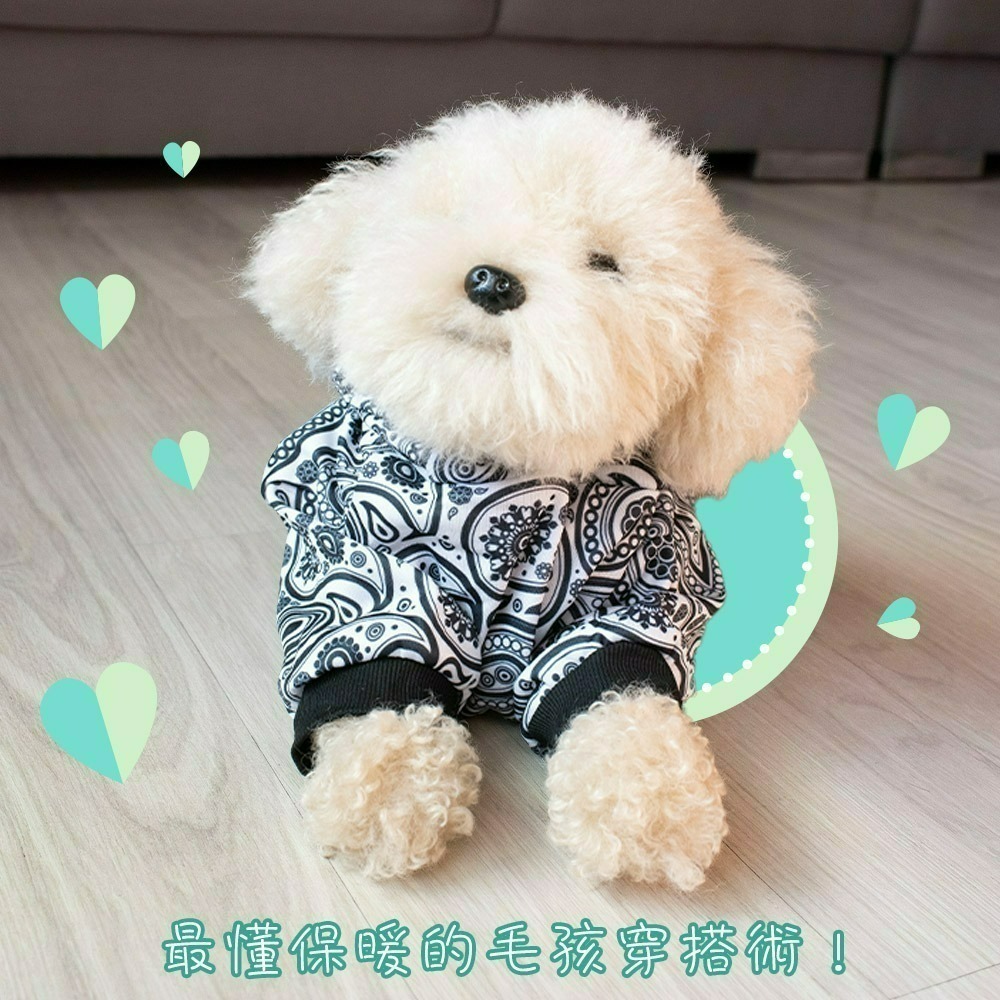 【QIDINA】中大狗帥氣連帽刷毛保暖寵物衣-K / 中型犬衣服 大狗衣服 狗狗衣服 寵物衣服 寵物用品 寵物外出-細節圖4