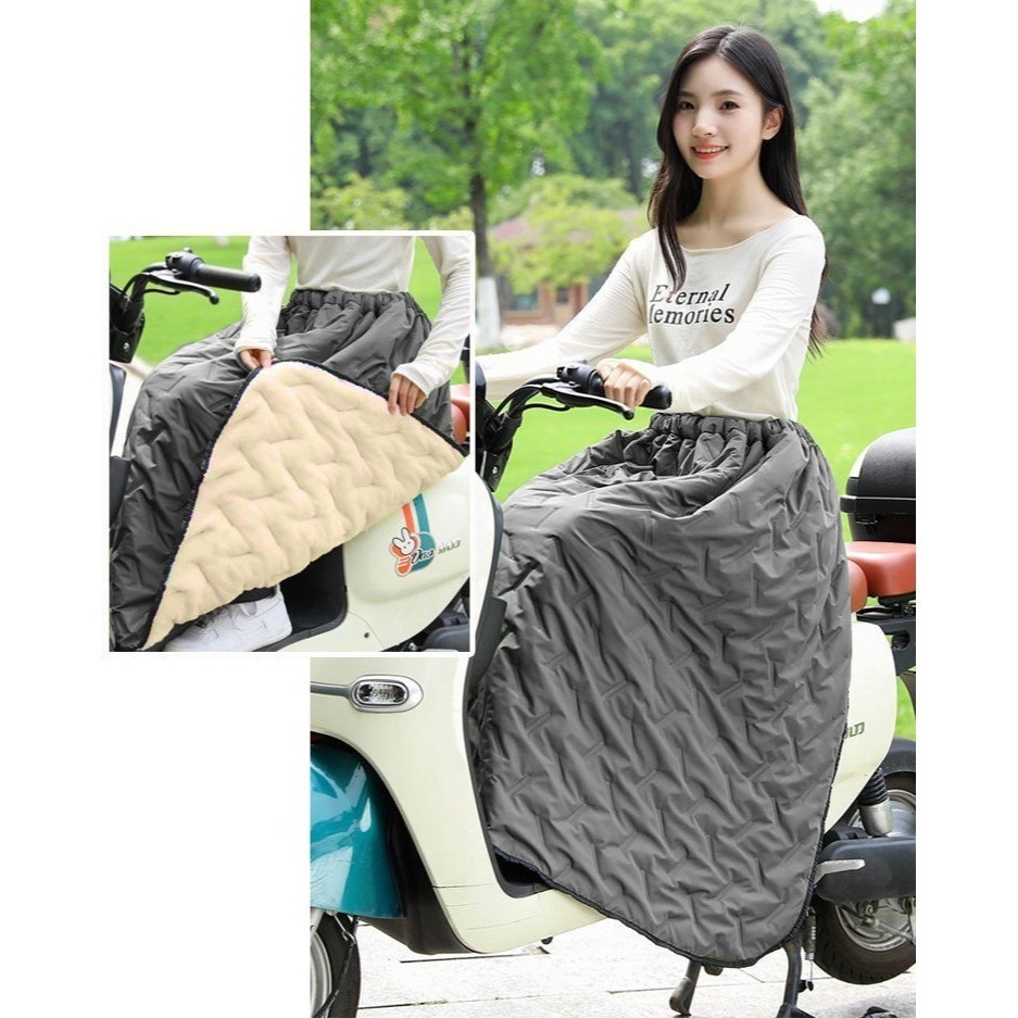 【QIDINA】升級加厚超保暖內毛絨防風機車裙-1SL / 機車保暖裙 機車防風裙 機車圍裙 騎車防曬 保暖防風裙-細節圖9
