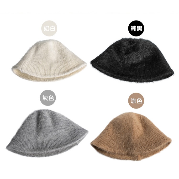 【QIDINA】秋冬必備時尚保暖毛茸茸毛帽-2HB / 毛帽 漁夫帽子女 保暖帽 遮陽帽 冬天帽 防曬帽 鴨舌帽 棒球帽-細節圖9