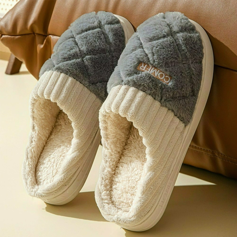 【QIDINA】軟Q厚底毛絨保暖解壓止滑拖鞋-C / 保暖拖鞋 拖鞋厚底 超厚底拖鞋 室內拖鞋 防滑拖鞋 雲朵拖鞋-細節圖10