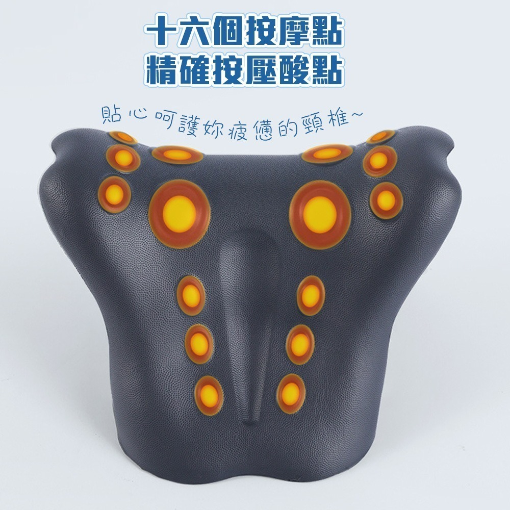【QIDINA】升級舒筋多點穴位按摩頸椎枕-E / 頭枕 肩頸按摩枕 瑜珈枕 運動枕 駝背 肩頸枕-細節圖5