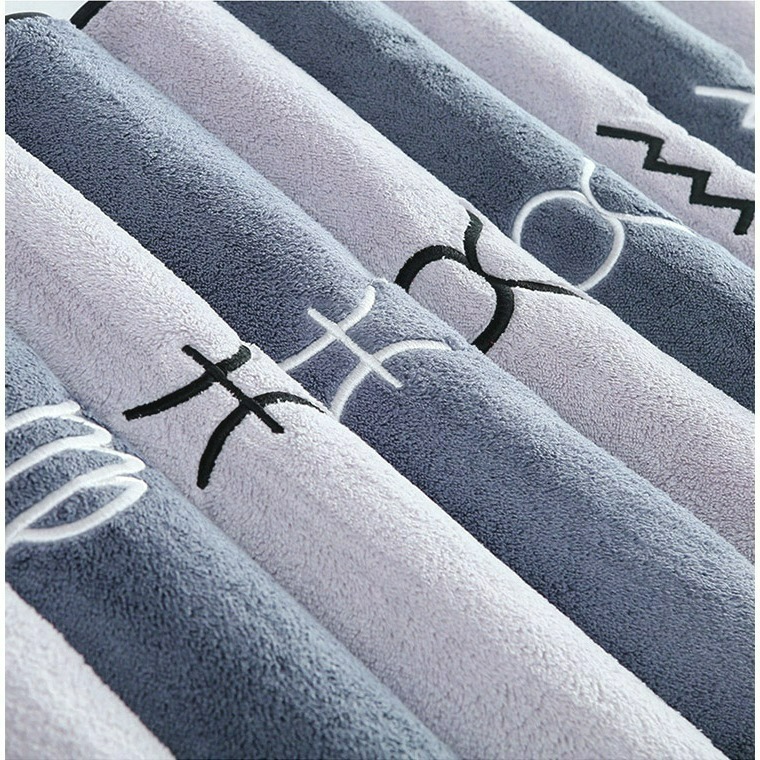 【7-ELEVEN 門市團購】【QIDINA】珊瑚絨蓬鬆星座親膚超吸水浴巾-J / 飯店浴巾 星座浴巾-細節圖9