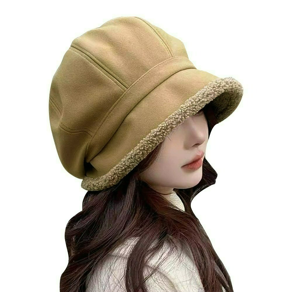 【QIDINA】羊羔絨加厚保暖八角貝雷帽-2HC / 冬天帽子女 遮陽帽 防曬帽 鴨舌帽 棒球帽 運動帽 漁夫帽-規格圖10