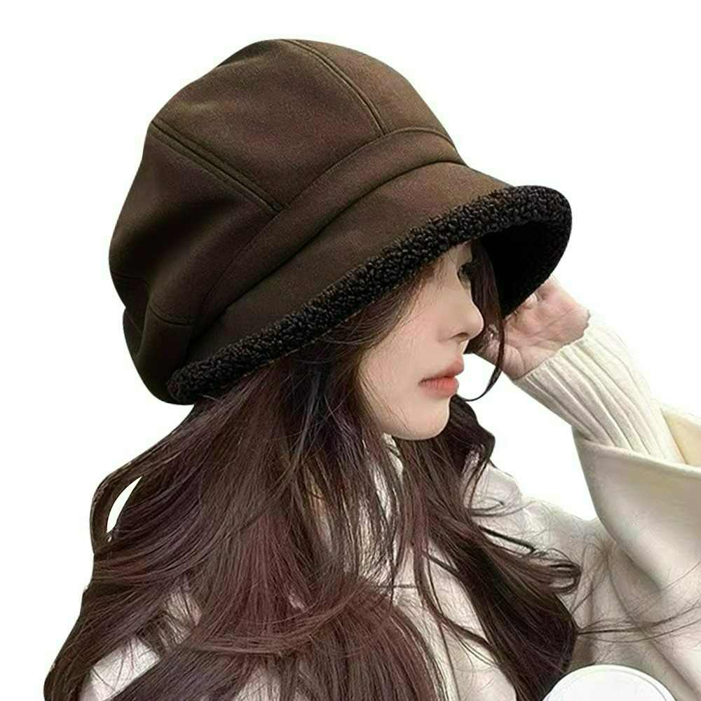 【QIDINA】羊羔絨加厚保暖八角貝雷帽-2HC / 冬天帽子女 遮陽帽 防曬帽 鴨舌帽 棒球帽 運動帽 漁夫帽-規格圖10