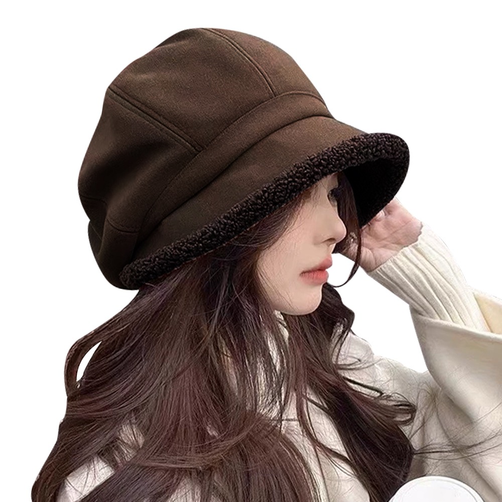 【QIDINA】羊羔絨加厚保暖八角貝雷帽-2HC / 冬天帽子 遮陽帽 防曬帽 鴨舌帽 棒球帽 運動帽 帽子女 漁夫帽-規格圖6