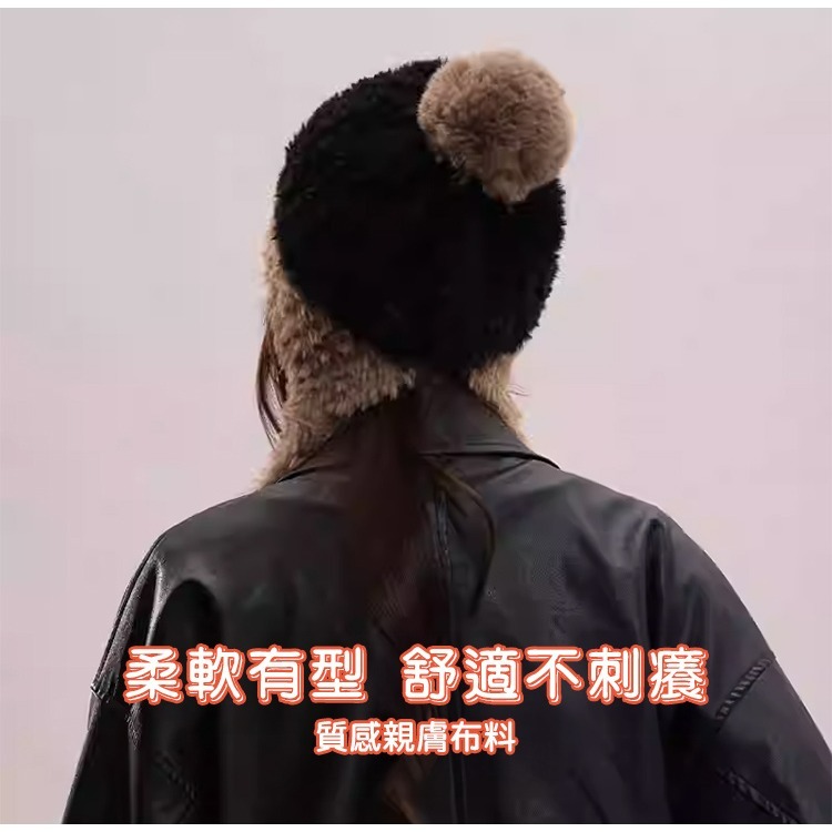 【QIDINA】超柔軟加厚毛線雙球保暖帽-2HD / 帽子女 毛線帽 毛帽 冬天帽 球球帽 漁夫帽子女 保暖帽 遮陽帽-細節圖10