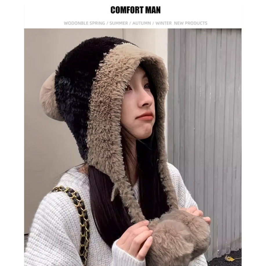 【QIDINA】超柔軟加厚毛線雙球保暖帽-2HD / 帽子女 毛線帽 毛帽 冬天帽 球球帽 漁夫帽子女 保暖帽 遮陽帽-細節圖11