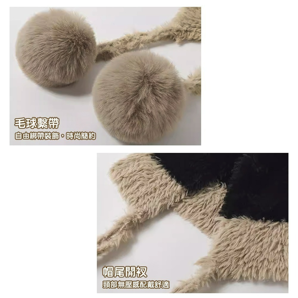 【QIDINA】超柔軟加厚毛線雙球保暖帽-2HD / 帽子女 毛線帽 毛帽 冬天帽 球球帽 漁夫帽子女 保暖帽 遮陽帽-細節圖4