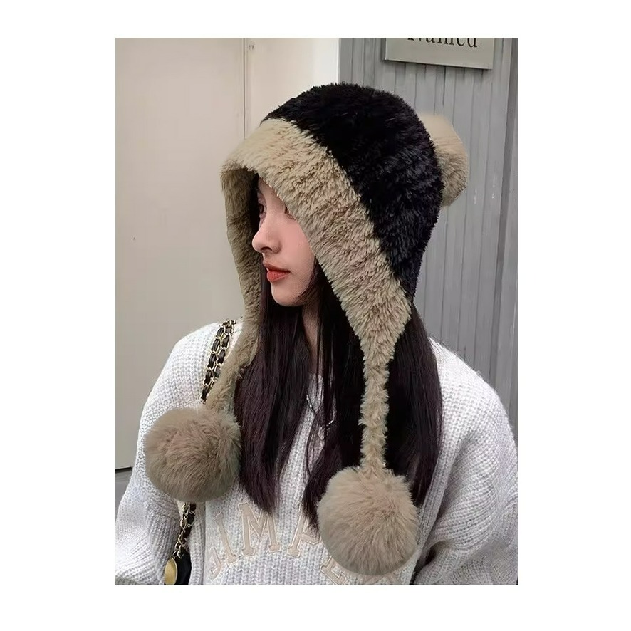 【QIDINA】超柔軟加厚毛線雙球保暖帽-2HD / 帽子女 毛線帽 毛帽 冬天帽 球球帽 漁夫帽子女 保暖帽 遮陽帽-細節圖8