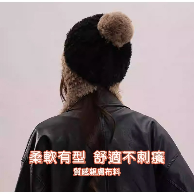 【QIDINA】超柔軟加厚毛線雙球保暖帽-2HD / 帽子女 毛線帽 毛帽 冬天帽 球球帽 漁夫帽子女 保暖帽 遮陽帽-細節圖10