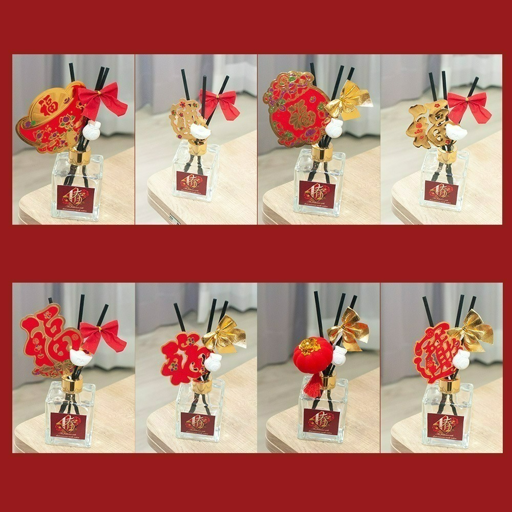 【QIDINA】箔金招財精油硅藻土擴香瓶禮盒 + 箔金補充瓶 + 送禮袋組合 / 聖誕禮物 新年佈置 櫥窗佈置 過年佈置-細節圖6