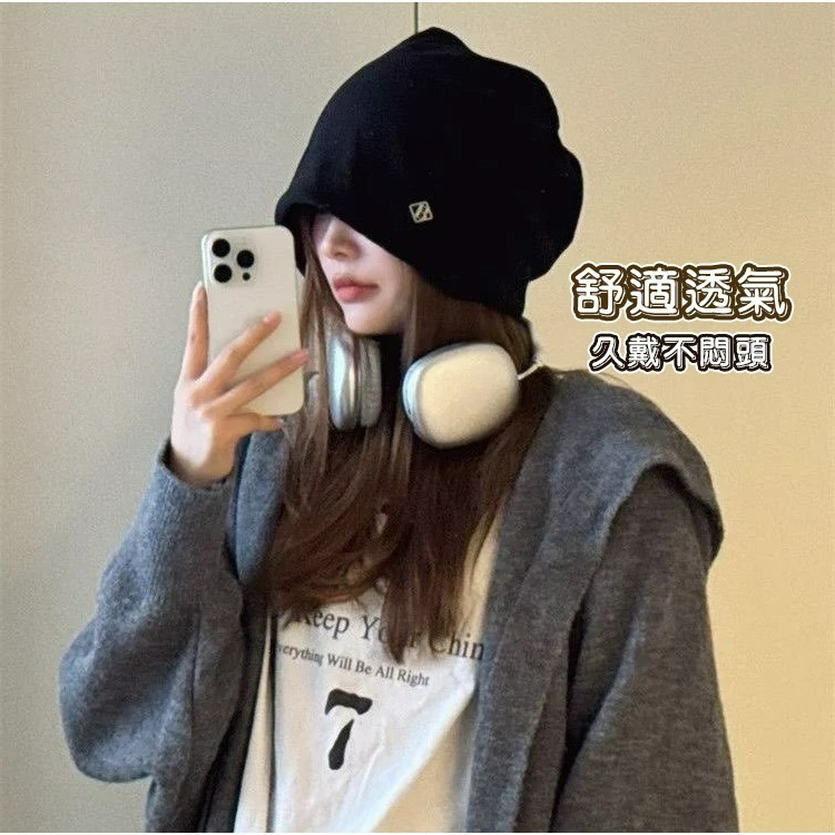 【QIDINA】韓版雙層內磨毛保暖堆堆帽-2HE / 毛帽女 冬天帽子女 毛帽遮耳 保暖帽 毛線帽 鴨舌帽 運動帽-細節圖9