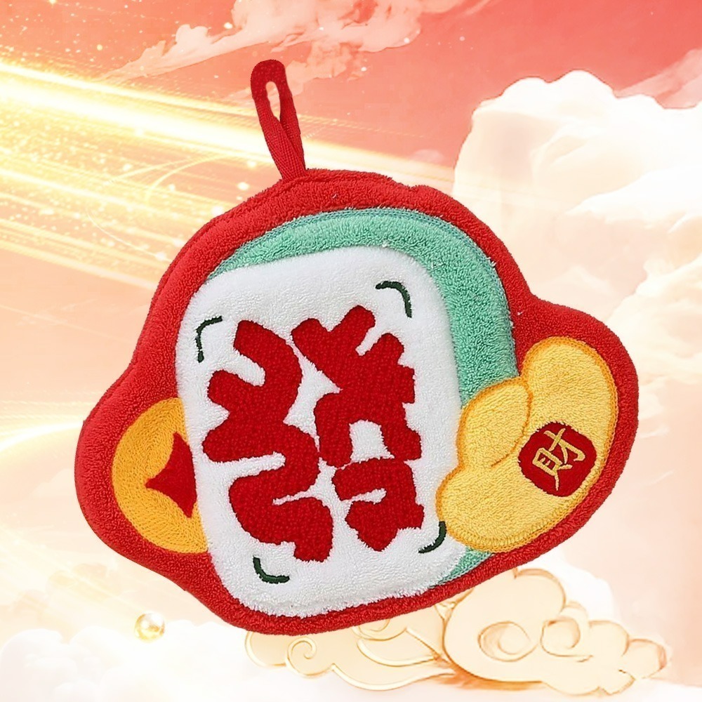 【QIDINA】升級質感珊瑚絨招財發發擦手巾 / 浴巾 新年 小方巾 新年佈置 擦手毛巾 兒童毛巾 吸水毛巾 吸水浴巾-規格圖7