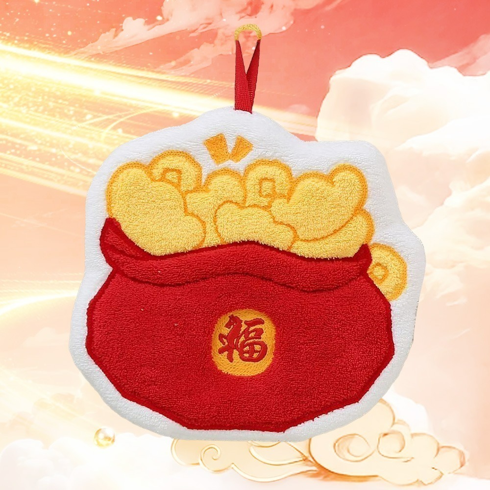 【QIDINA】升級質感珊瑚絨招財發發擦手巾 / 浴巾 新年 小方巾 新年佈置 擦手毛巾 兒童毛巾 吸水毛巾 吸水浴巾-規格圖7