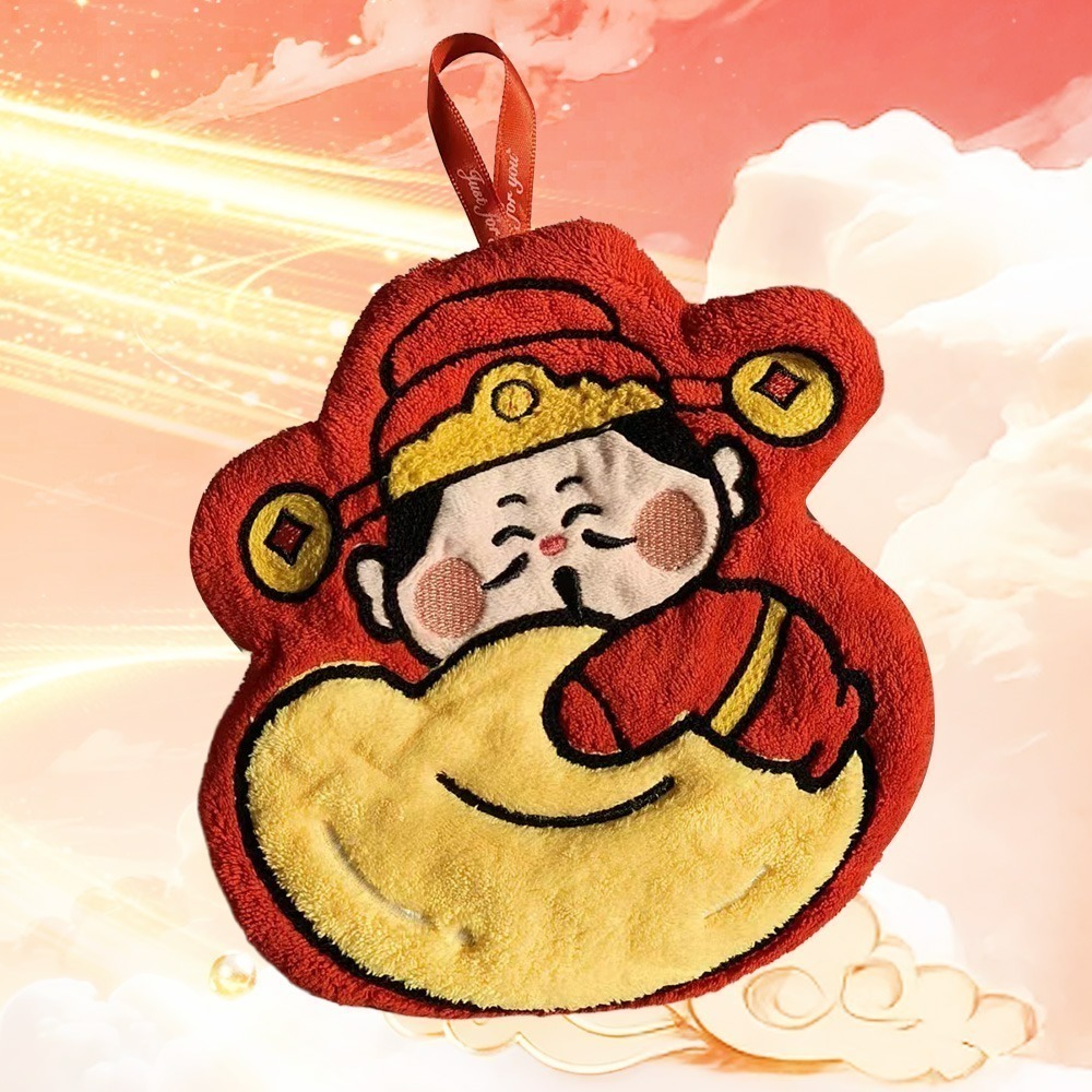 【QIDINA】升級質感珊瑚絨招財發發擦手巾 / 浴巾 新年 小方巾 新年佈置 擦手毛巾 兒童毛巾 吸水毛巾 吸水浴巾-規格圖7