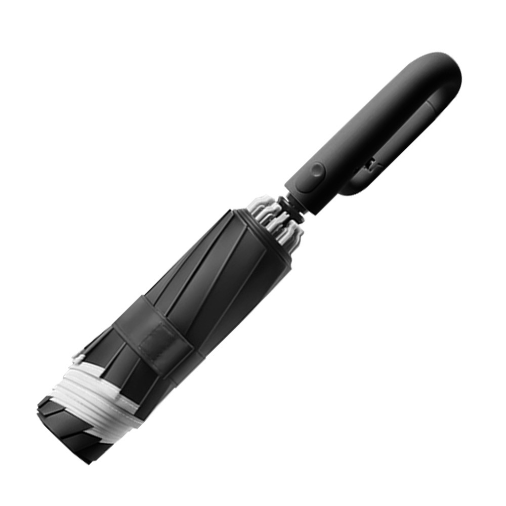 【QIDINA】反光條環扣反向黑膠摺疊自動傘-A /  反向傘 反向自動傘 摺疊傘 折疊傘 折疊雨傘 大雨傘-規格圖8