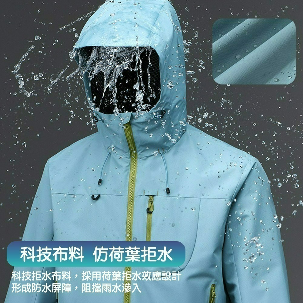 【QIDINA】質感男女款防風防潑水衝鋒外套-H / 羽絨外套 連帽外套 厚外套 衝鋒衣 大尺碼外套 女外套 秋天外套-細節圖6