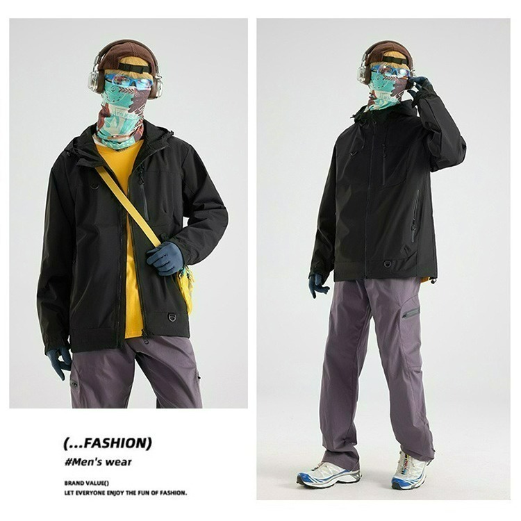 【QIDINA】質感男女款防風防潑水衝鋒外套-H / 羽絨外套 連帽外套 厚外套 衝鋒衣 大尺碼外套 女外套 秋天外套-細節圖11