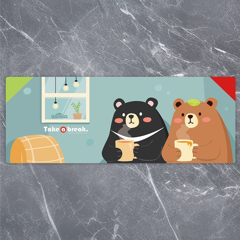 【QIDINA】獨創設計-超療癒卡通動物滑鼠大桌墊 / 超大滑鼠墊 電腦桌墊 辦公桌墊 可愛滑鼠墊 筆電小鍵盤-規格圖11