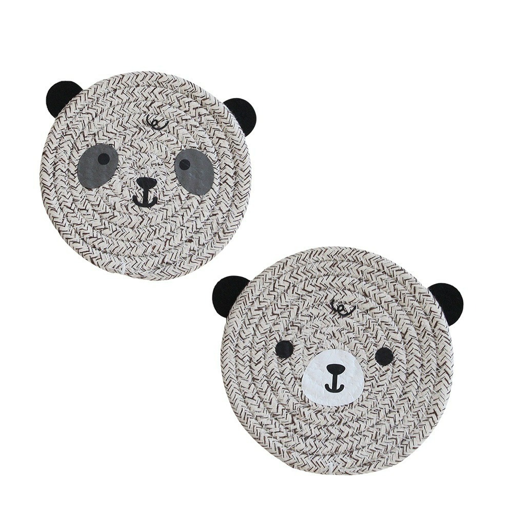 【QIDINA】2入-升級加厚超療癒小熊棉繩隔熱墊-D / 餐墊 吸水杯墊 餐桌墊 桌面小擺件 餐桌 鍋子 盤子 鍋墊-規格圖9