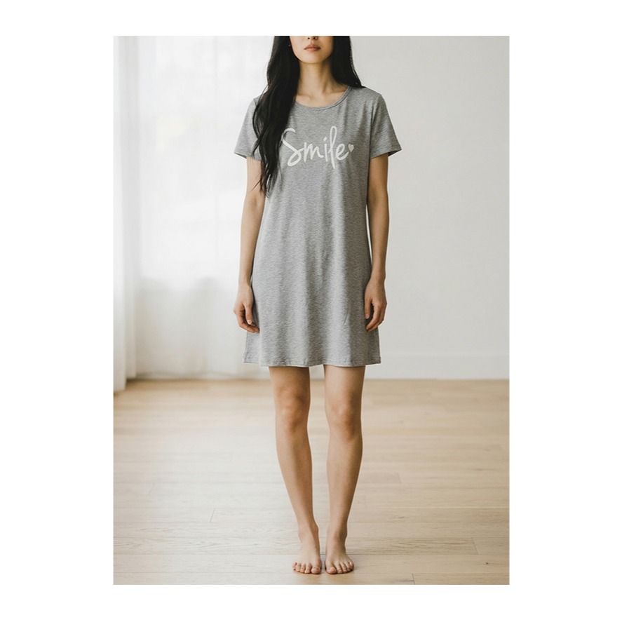 【QIDINA】懶人穿搭親膚附罩杯彈性舒適連身裙-1SM / 居家睡衣女 睡衣裙 睡裙 連衣裙 居家服 大尺碼睡裙 洋裝-細節圖11