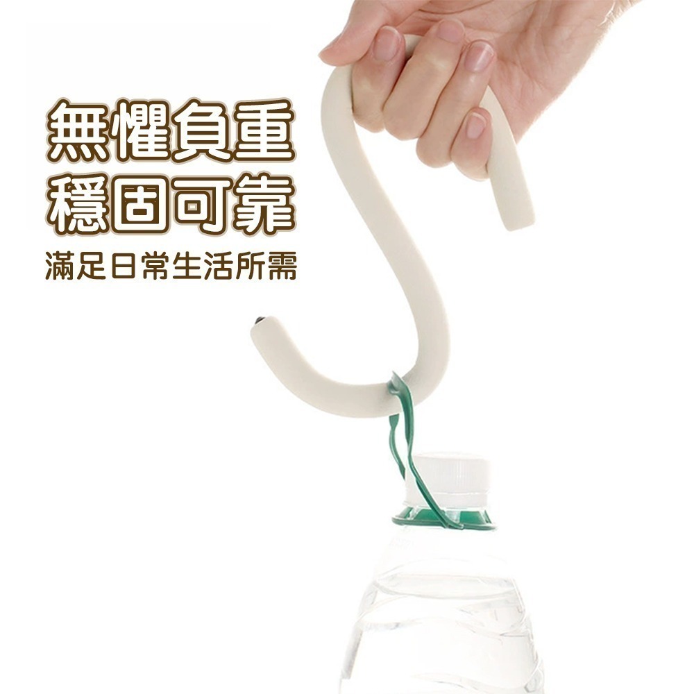 【限時購】【QIDINA】4入-超實用多用途自由彎曲掛勾-A / 收納 浴室收納 辦公室收納 掛鉤 無痕掛勾-細節圖4