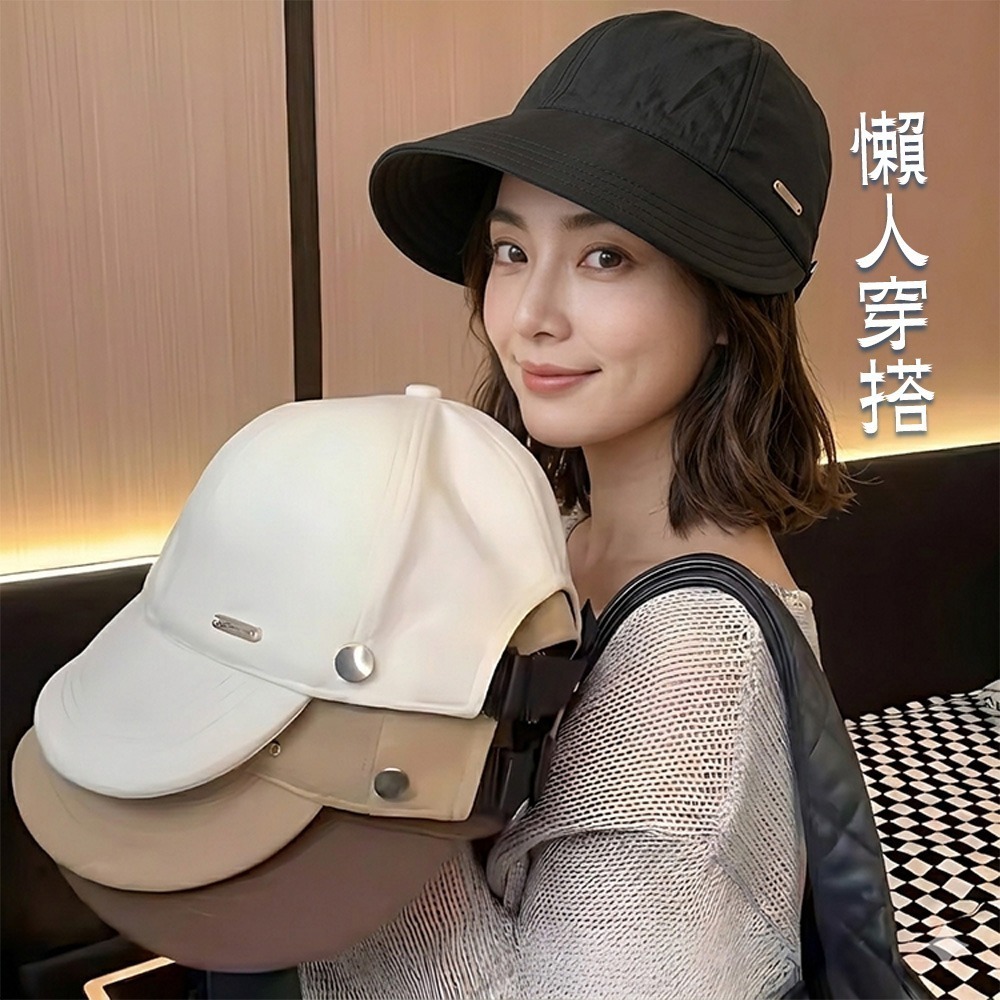 【QIDINA】日式時尚暢銷百搭大帽簷鴨舌帽-2HF / 遮陽帽 防曬帽 棒球帽 漁夫帽子女 釣魚帽 高爾夫帽-細節圖5