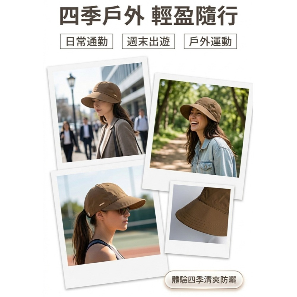 【QIDINA】日式時尚暢銷百搭大帽簷鴨舌帽-2HF / 遮陽帽 防曬帽 棒球帽 漁夫帽子女 釣魚帽 高爾夫帽-細節圖7