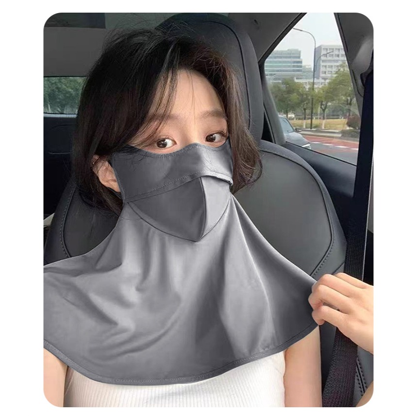 【QIDINA】全方位立體冰絲涼感防曬面罩-C / 防曬面罩 冰絲面罩 涼感面罩 遮陽面罩 護頸-細節圖10
