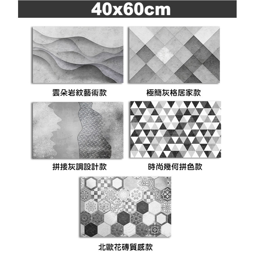 【限時購】【QIDINA】質感台灣獨家設計硅藻土吸水軟地墊40x60 / 廚房地墊矽藻土地墊 浴室地墊 吸水地墊地毯-細節圖2