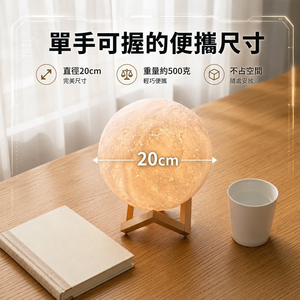 【限時購】【QIDINA】爆紅款仿真星球拍拍燈小夜燈-I / 投影小夜燈 感應燈 星空投影燈 星空燈 星空小夜燈-細節圖4