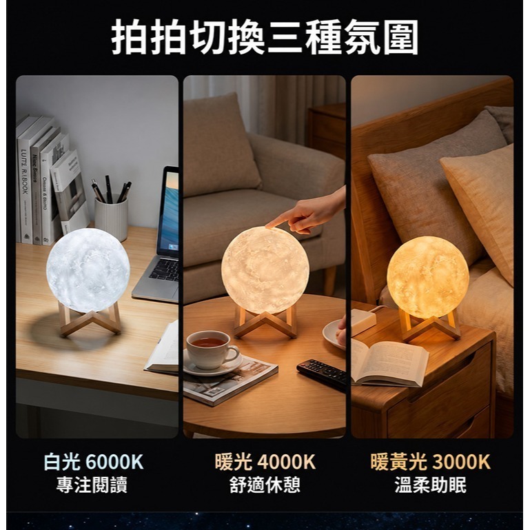 【限時購】【QIDINA】爆紅款仿真星球拍拍燈小夜燈-I / 投影小夜燈 感應燈 星空投影燈 星空燈 星空小夜燈-細節圖7