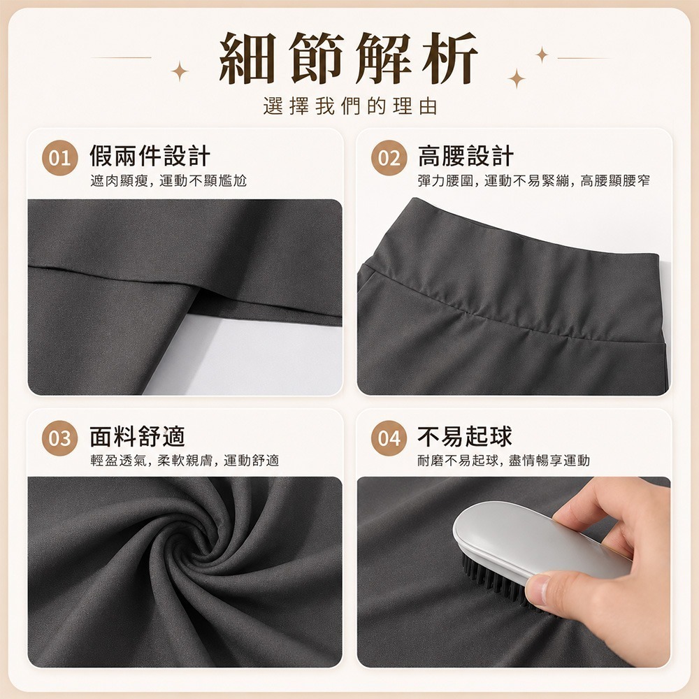 【QIDINA】超顯瘦假兩件遮肉速乾微喇叭瑜珈褲運動褲-2PI / 運動褲子女 微喇叭褲女 假兩件長褲女 運動短褲女-細節圖4
