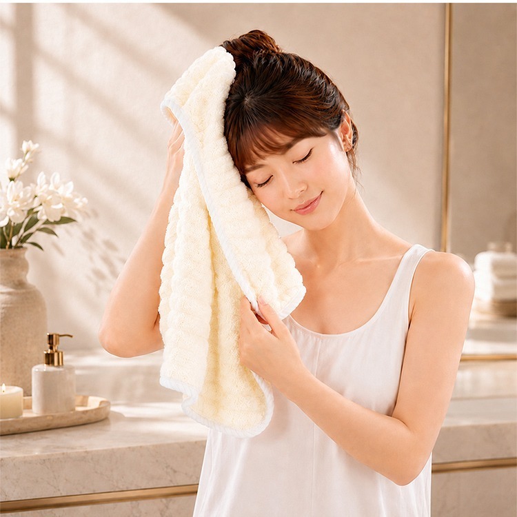 【QIDINA】3入起-雲朵珊瑚絨超吸水柔軟蓬鬆毛巾-D / 運動毛巾 大毛巾 方巾 吸水毛巾 兒童浴巾 兒童毛巾-細節圖11