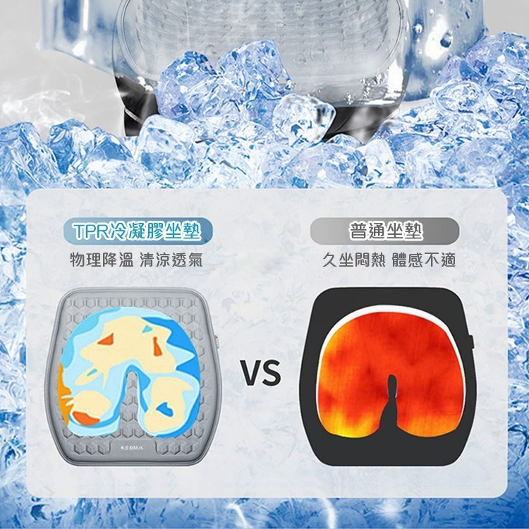 【QIDINA】高質感冰絲降溫立體冷凝車用辦公坐墊-C-細節圖11