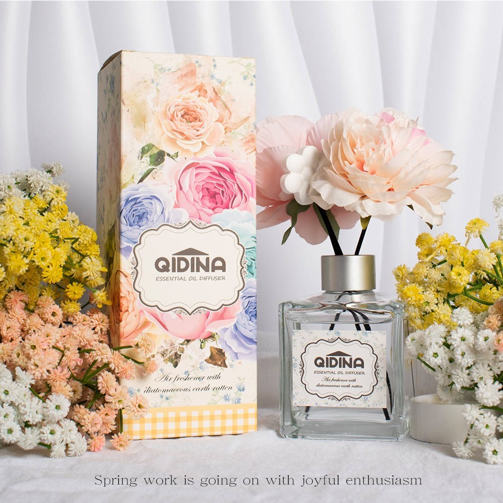 【QIDINA】MIT花香盛開珪藻土室內香氛擴香瓶 / 室內擴香瓶 室內擴香 精油擴香 薰香精油 小蒼蘭擴香-細節圖3