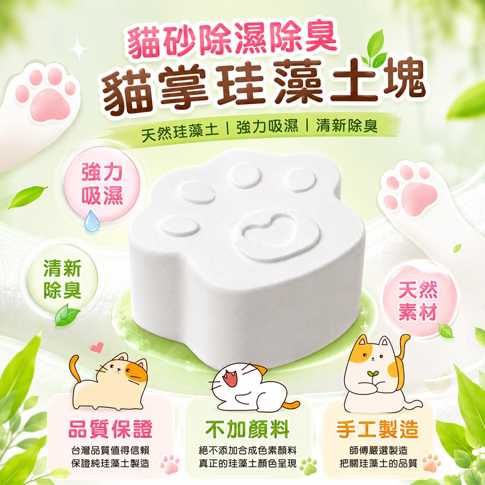 【QIDINA】SGS MIT 貓砂除臭專用硅藻土塊 / 硅藻土 飼料 貓砂除臭 寵物 除濕 收納 除濕袋 除濕盒-細節圖4