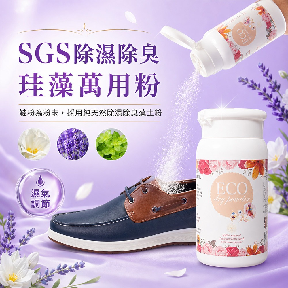 【QIDINA】MIT SGS除濕除臭珪藻萬用粉 / 鞋子除臭噴霧鞋粉 硅藻土 矽藻土 防霉 防潮 除濕-細節圖5