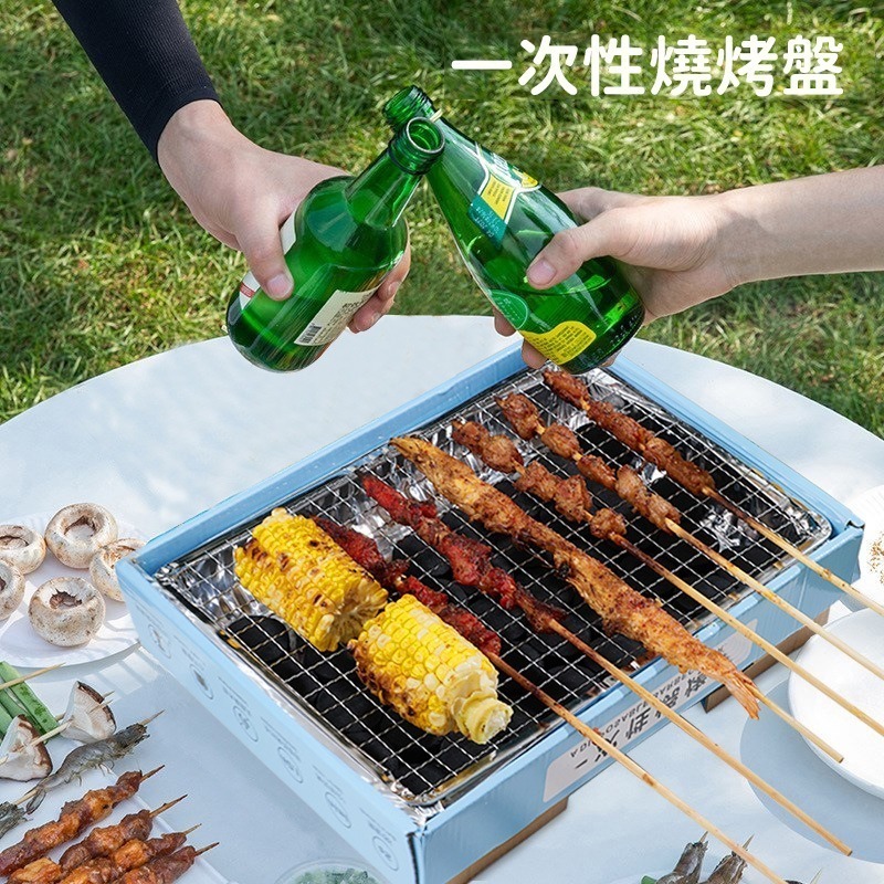 【珮慈星系】燒烤爐 戶外烤爐 BBQ燒烤爐 一次性燒烤爐 烤肉架 紙製環保燒烤爐 拋棄式烤肉架-細節圖3