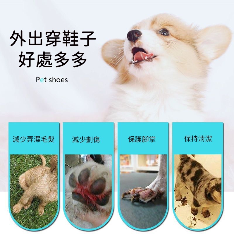  【珮慈星系】狗狗一次性鞋套 拋棄式狗戶外鞋套 止滑鞋套 防髒防水透氣狗狗鞋套 寵物襪 寵物雨鞋 狗襪子 小狗鞋子-細節圖3