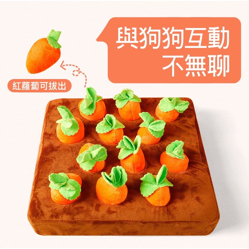 【珮慈星系】拔蘿蔔 蘿蔔寵物玩具 狗玩具 拔蘿蔔 嗅聞益智玩具 胡蘿蔔 拔出蘿蔔吃到 菜園 紅蘿蔔玩具 蘿蔔-細節圖4