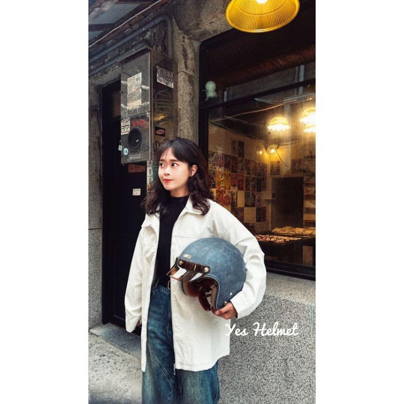 ❣️免運🔥現貨🌟Ninja 內墨鏡復古帽 贈送專業泡泡鏡 電鍍金內視鏡 皮革復古帽  內襯全可拆洗 3/4罩 台灣製-細節圖3