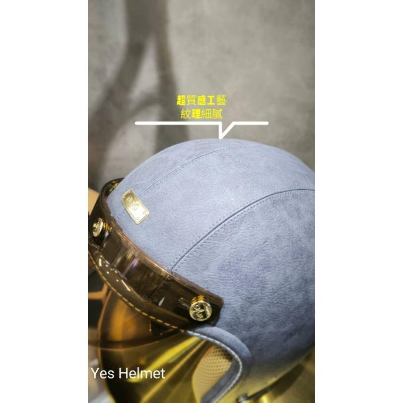 ❣️免運🔥現貨🌟Ninja 內墨鏡復古帽 贈送專業泡泡鏡 電鍍金內視鏡 皮革復古帽  內襯全可拆洗 3/4罩 台灣製-細節圖4