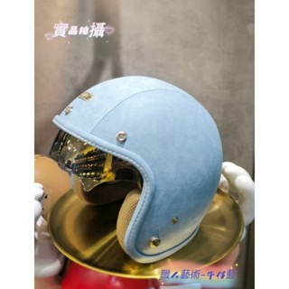 ❣️免運🔥現貨🌟Ninja 內墨鏡復古帽 贈送專業泡泡鏡 電鍍金內視鏡 皮革復古帽  內襯全可拆洗 3/4罩 台灣製-規格圖9