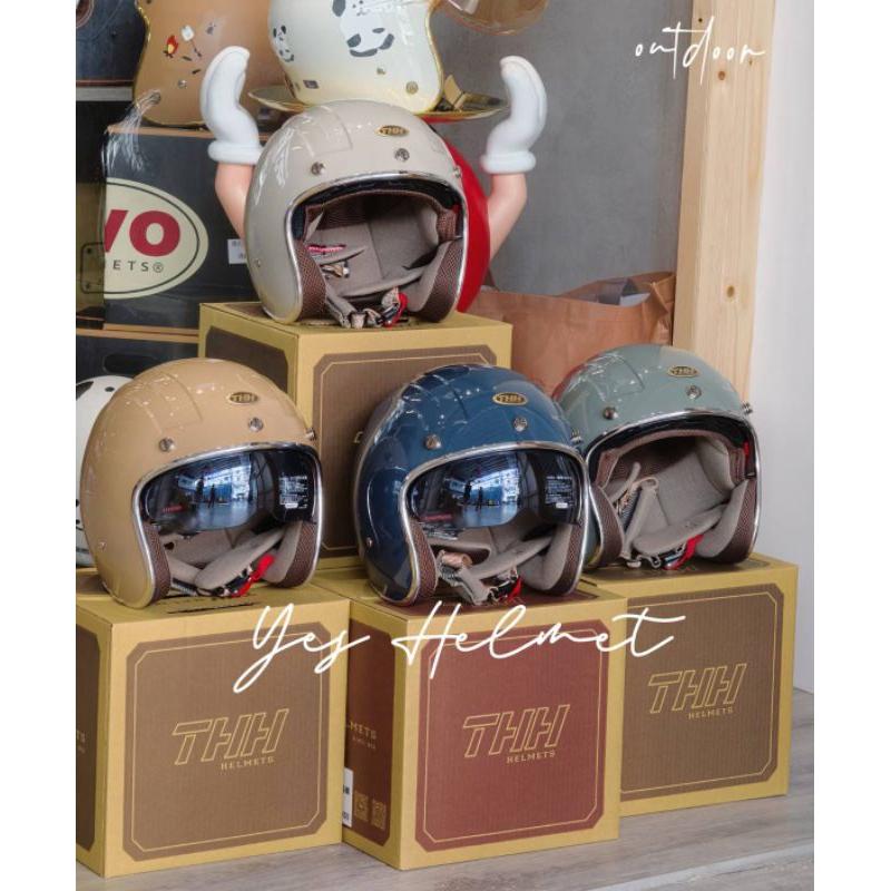 ❣️免運🔥現貨⭐THH 奢華復古安全帽 贈送專業泡泡鏡 內墨鏡 工裝 3/4罩🔥台南門市🔥-細節圖9
