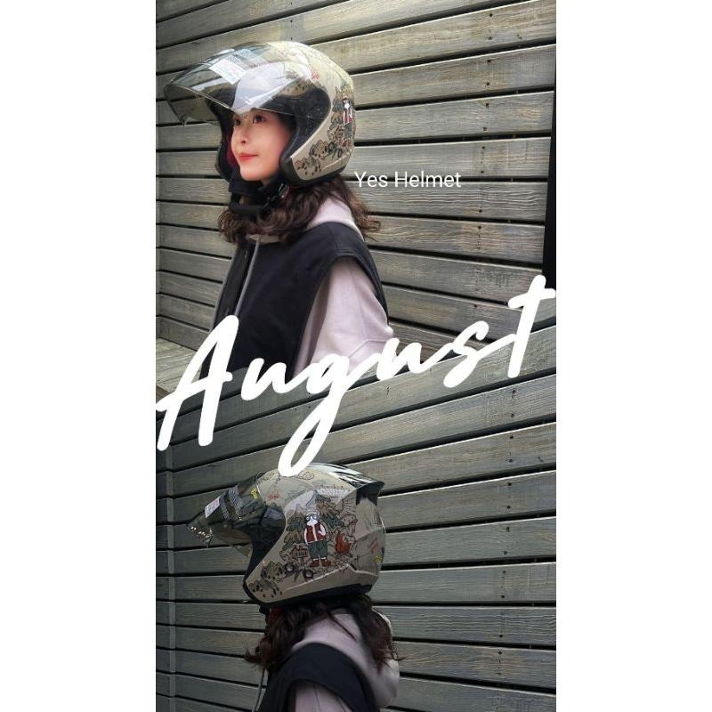 ❣️免運🔥現貨⭐THH 野放 露營貓 3/4罩 內墨鏡 雙鏡片 可拆洗內襯 通風不悶熱 原廠防塵袋 可裝藍芽耳機-細節圖11