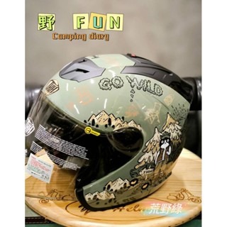 ❣️免運🔥現貨⭐THH 野放 露營貓 3/4罩 內墨鏡 雙鏡片 可拆洗內襯 通風不悶熱 原廠防塵袋 可裝藍芽耳機-規格圖16